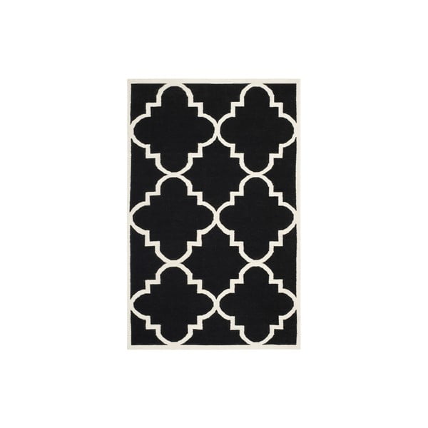Černý vlněný koberec Safavieh Alamed, 182 x 121 cm
