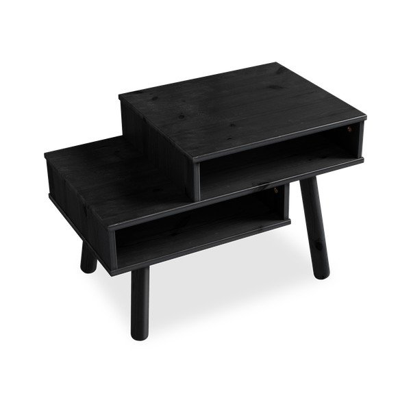 Musta värvi männipuidust kohvilaud Hako - Karup Design-image-3