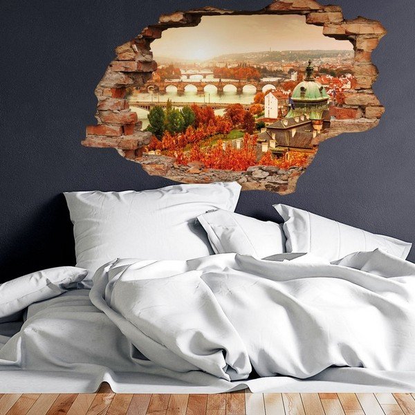 3D samolepka na zeď Ambiance Praha Podzim, 90 x 60 cm-image-3