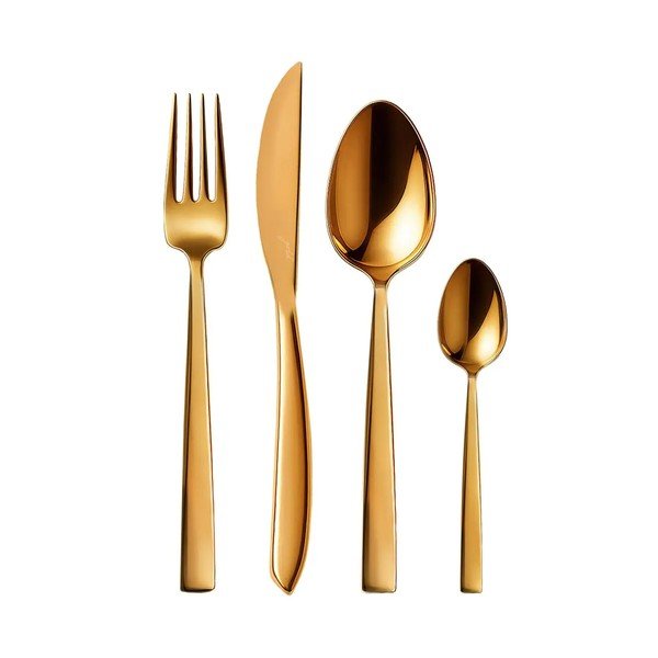 24-osaline kuldne roostevabast terasest söögiriistade komplekt Gold - Orion