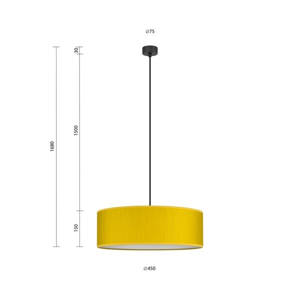 Kollane rippvalgusti ø 45 cm Doce - Sotto Luce-image-4