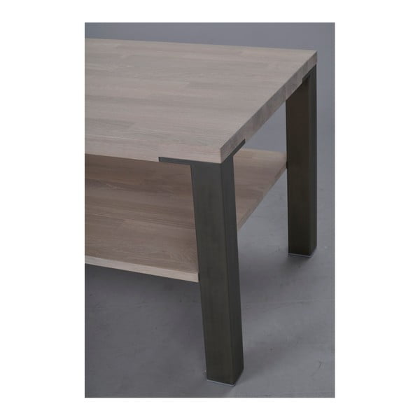 Dubový konferenční stolek s ocelovými nohami Folke Typhon, délka 120 cm-image-1