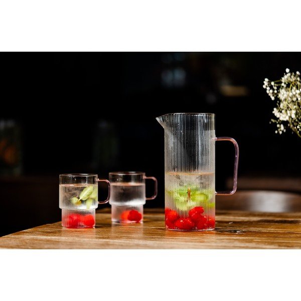 Roosad klaasist kruusid cappuccino jaoks 2 tk komplektis 350 ml Livio - Vialli Design-image-2
