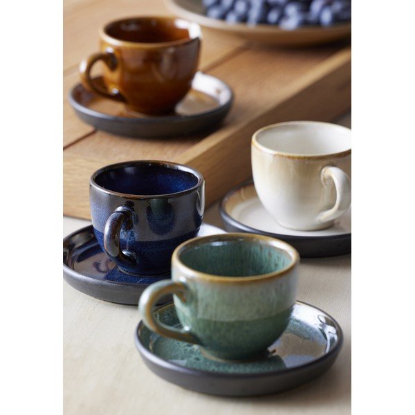 Merevaigukollane keraamiline espressotass 70 ml Black/Amber - Bitz-image-1