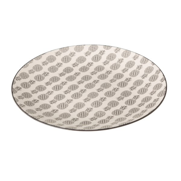 Šedobílý porcelánový talíř Unimasa Pinna, ⌀ 25,6 cm