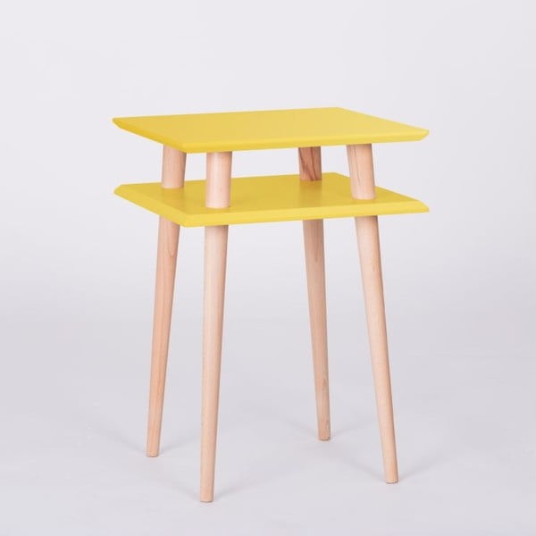 Konferenční stolek UFO Square Yellow, 43 cm (šířka) a 61 cm (výška)