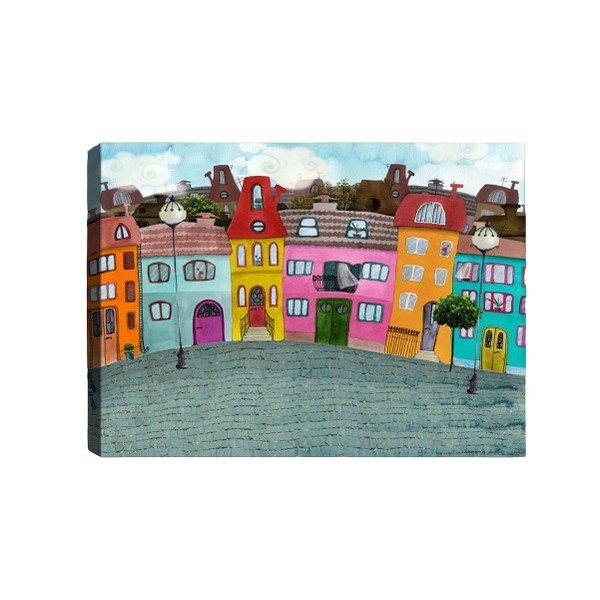Maal, 70 x 50 cm Fun Houses - Tablo Center