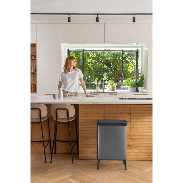 Hall taaskasutatud plastikust prügikast 54 l Verto High - Curver-image-1