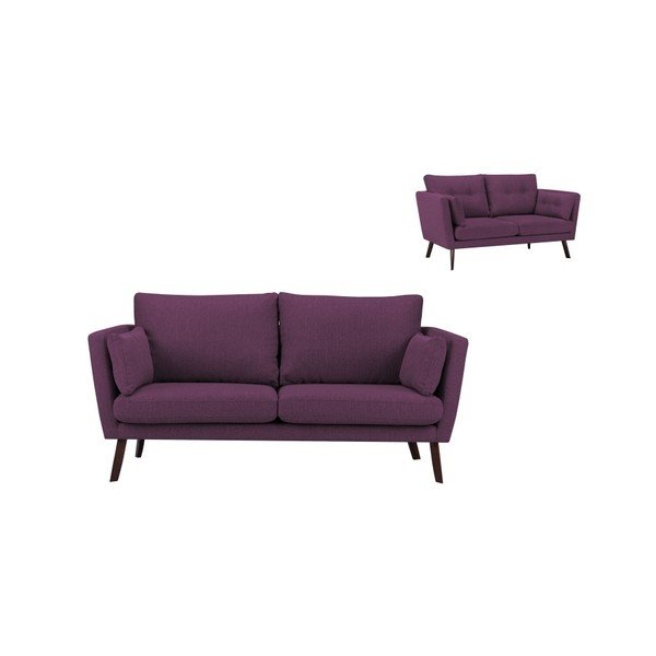 Fialová 3místná pohovka Mazzini Sofas Elena-image-1