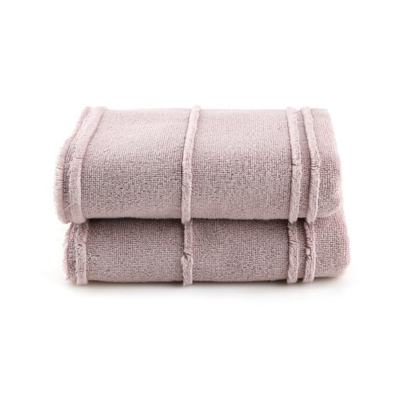 Roosad froteerätikud 2tk komplektis 50x90 cm Arden - Foutastic-image-2