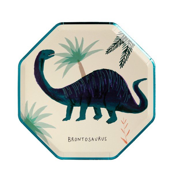 Ühekordsed paberist lauamatid 8tk komplektis Dinosaur Kingdom - Meri Meri-image-4