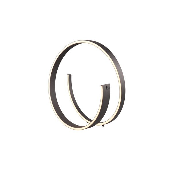 Must LED lauavalgusti hääle/mobiilirakendusega ja metallist varjuga (kõrgus 45 cm) Cinardi - CINQUE-image-2