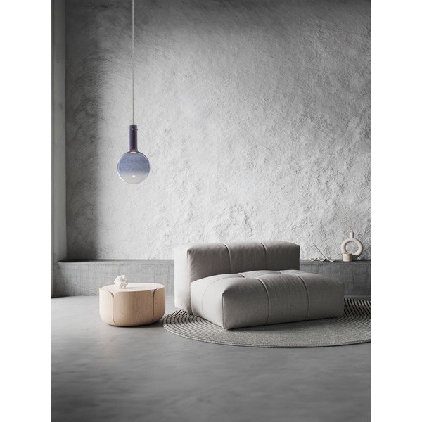 Sinisest klaasist hämardatav LED-rippvalgusti ø 25 cm Nostos - Nova Luce-image-1