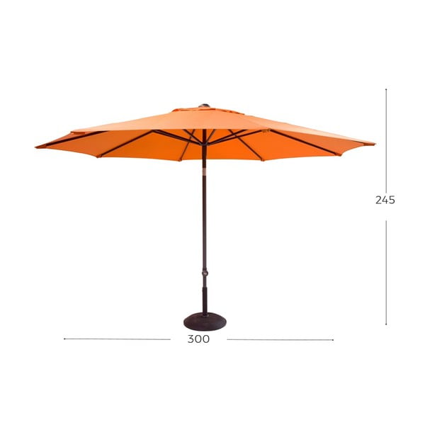 Oranžový zahradní slunečník Hartman Solar, ø 300 cm-image-1