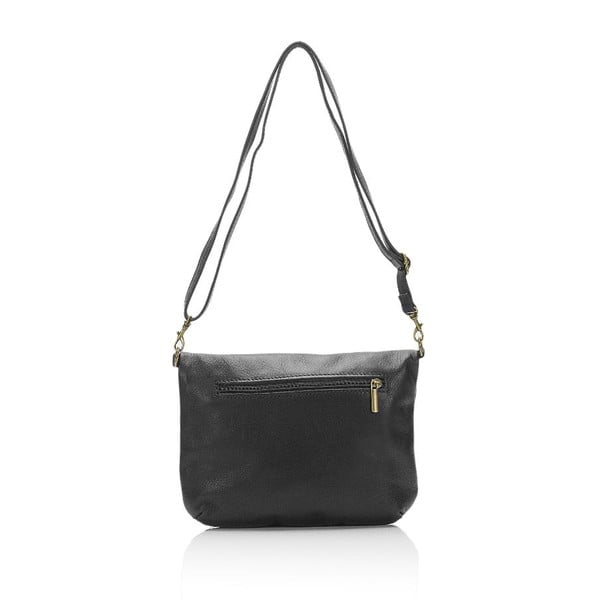 Mustast nahast käekott Renae - Lisa Minardi-image-1