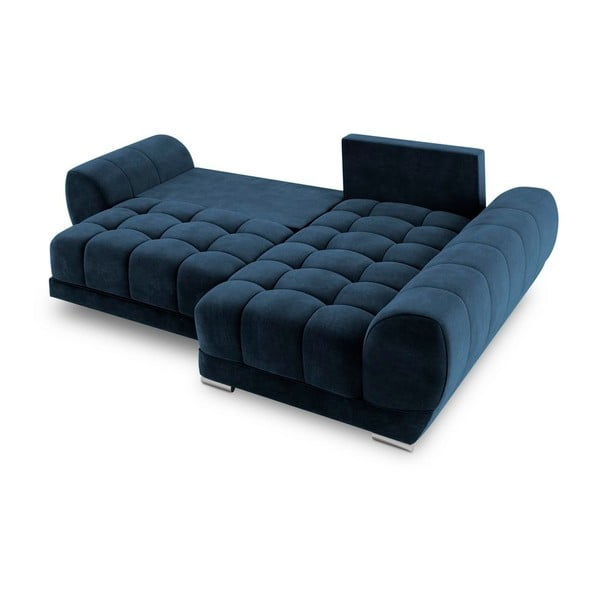 Kuninglikus sinises nurgas diivanvoodi sametpolsterdusega , paremas nurgas Nuage - Windsor & Co Sofas-image-4