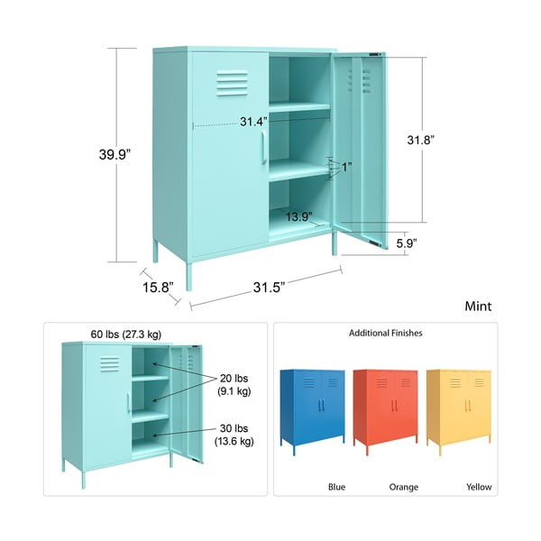 Kollane metallkapp , 80 x 102 cm Cache - Novogratz-image-4