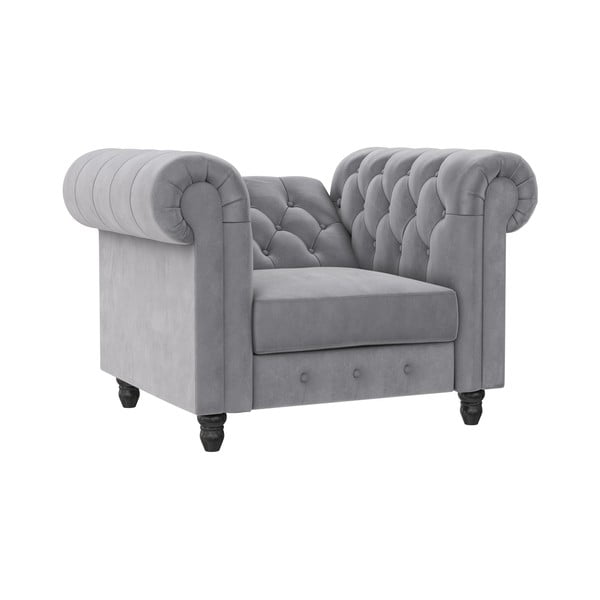 Helehall sametist chesterfield tugitool Felix - Støraa-image-4