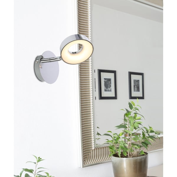 Läikiv hõbedane LED seinavalgusti Isla - Candellux Lighting-image-1