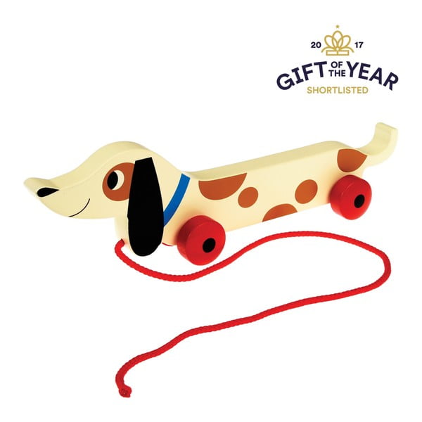 Puidust tõmmatav tassikoer Charlie The Sausage Dog, pikkus 31,5 cm Charlie the Sausage Dog - Rex London-image-2