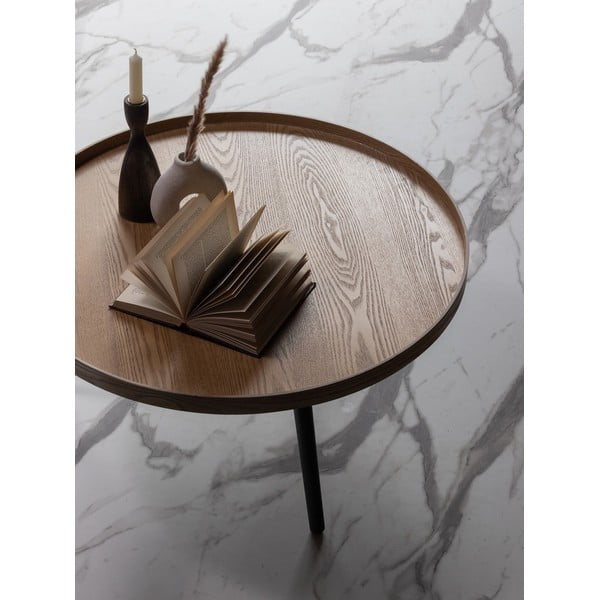 Beež ja must kohvilaud , ø 78 cm Mesa - WOOOD-image-1