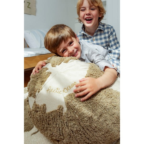 Roheline-kreem laste kott-tool World Map - Lorena Canals-image-4