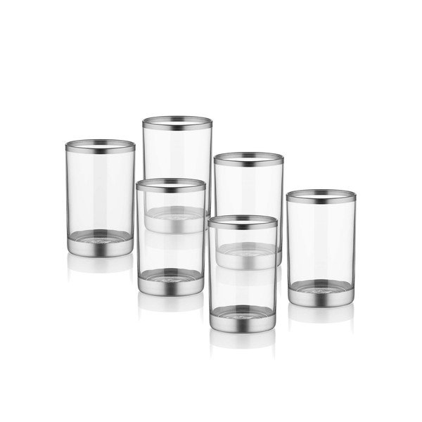 6 klaasi komplekt hõbedane, 100 ml Glam - Mia-image-1