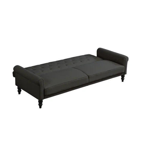 Antratsiitvärvi lamav/kokkupandav diivan 222 cm Tyne - Støraa-image-4