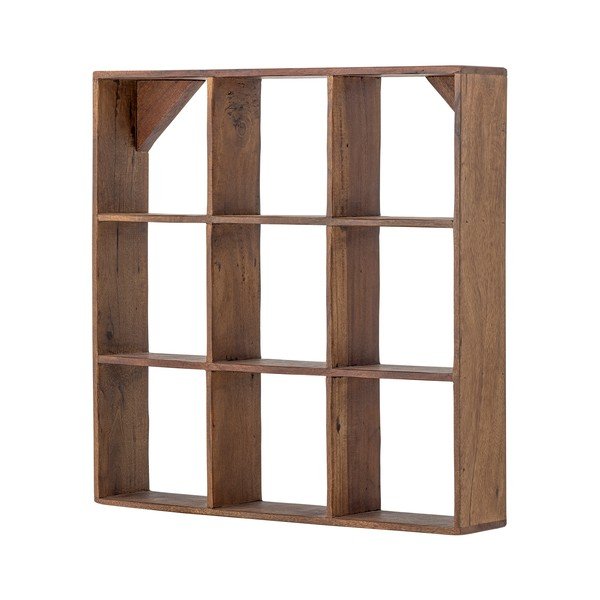 Kahetasandiline riiul taaskasutatud puidust naturaalses värvitoonis 53 cm Tilo - Bloomingville-image-2