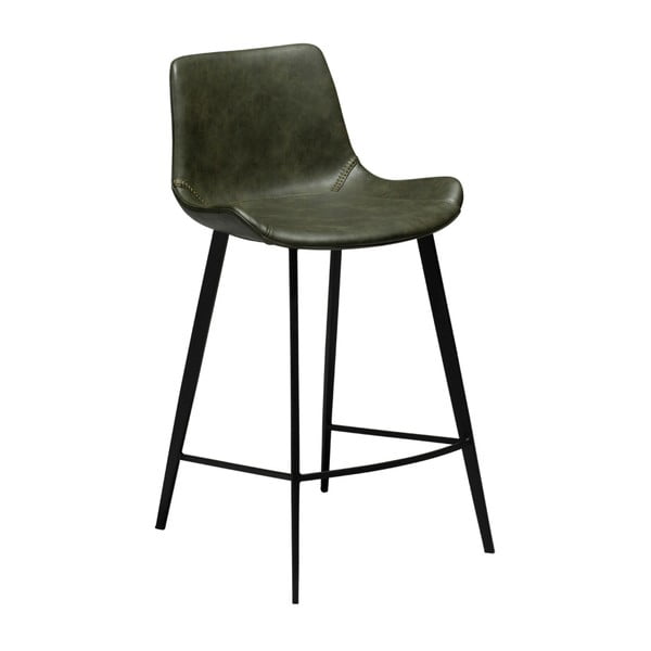Tmavě zelená barová židle z eko kůže DAN–FORM Denmark Hype