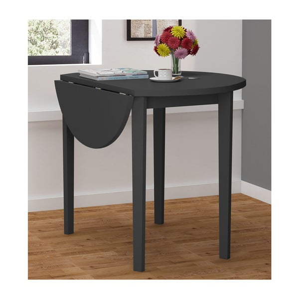 Must kokkupandav söögilaud Quer, ⌀ 92 cm Trento - Støraa-image-1