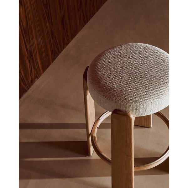 Beež saarepuidust baaritool (istme kõrgus 65 cm) Granite - Kave Home-image-3