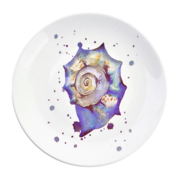Dekorativní keramický talíř Clayre & Eef Seasnail, ⌀ 20 cm