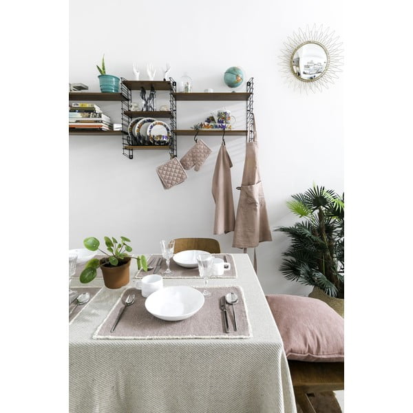 2 roosa puuvillast köögikinda komplekt, 20 x 20 cm - Tiseco Home Studio-image-2