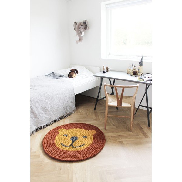 Laste pallivillane vaip Ball vaibad , ⌀ 90 cm Lion - Wooldot-image-4