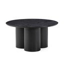 Must ümmargune kohvilaud ø 80 cm Lua - MOME