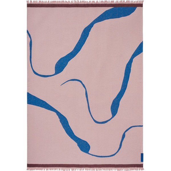 Sinine/vanaroosa taaskasutatud puuvillast televiisoritekk 130x175 cm Studio - Mette Ditmer Denmark