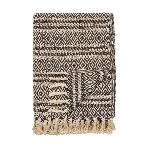 Pruun taaskasutatud puuvillast pleed 130x180 cm Adana – House Nordic