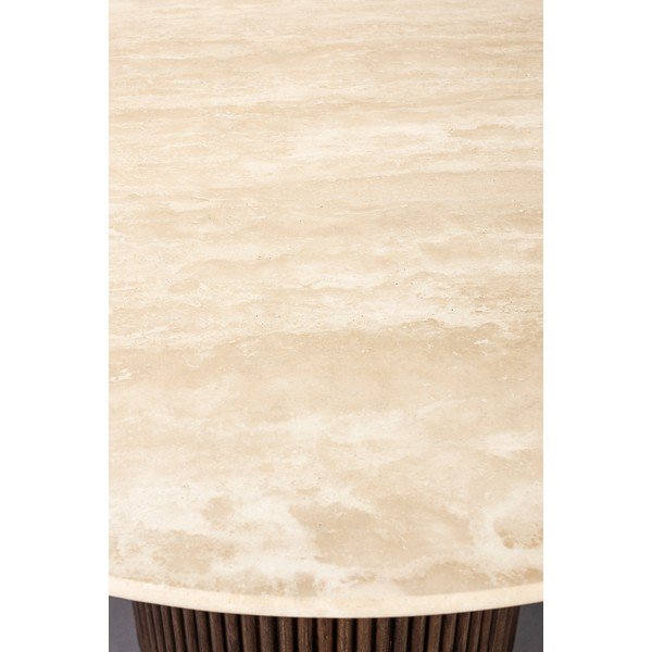 Ümmargune söögilaud kivist pealispinnaga ø 115 cm Arda - Dutchbone-image-4