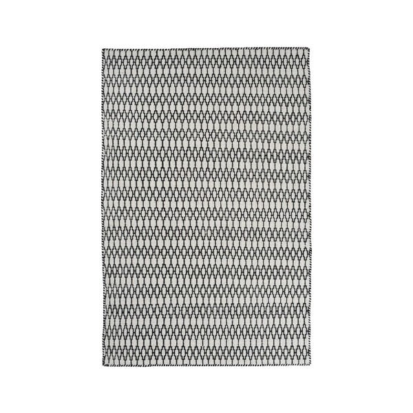 Vlněný koberec Linie Design Elliot White Black, 200x300 cm