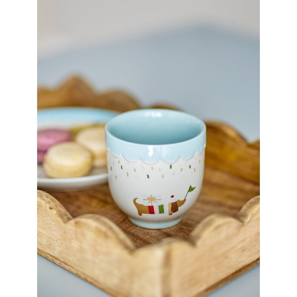 Sinine/kreem kivikeraamikast laste kruus 150 ml Celebrate - Bloomingville Mini-image-1