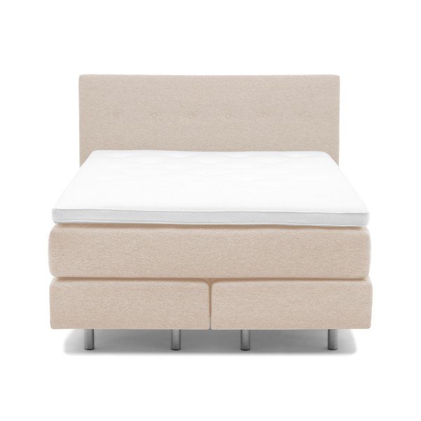 Pískově hnědá boxspring postel Vivonita Lando, 180 x 200 cm-image-2