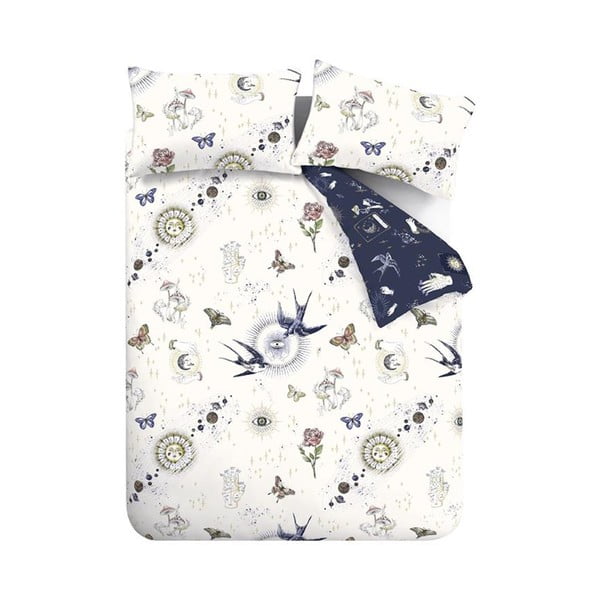 Sinine/kreem voodipesu kaheinimesevoodile 200x200 cm Astrology - Sassy B