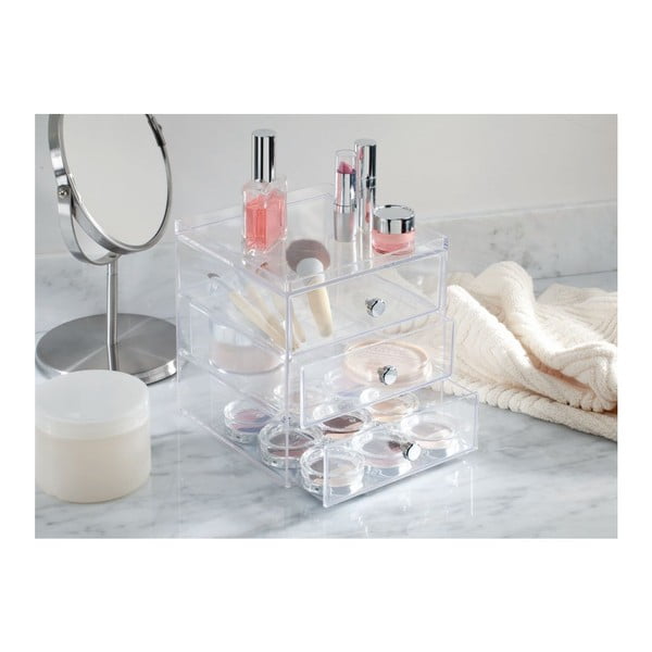 Läbipaistev organiseerija 3 sahtliga Sahtlid, kõrgus 18 cm - iDesign-image-1