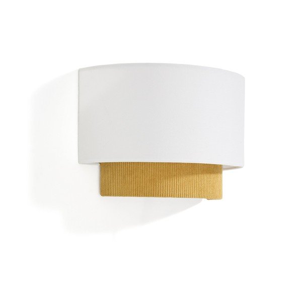 Sinepikollane/valge laste lamp tekstiilist varjuga Bianella - Kave Home