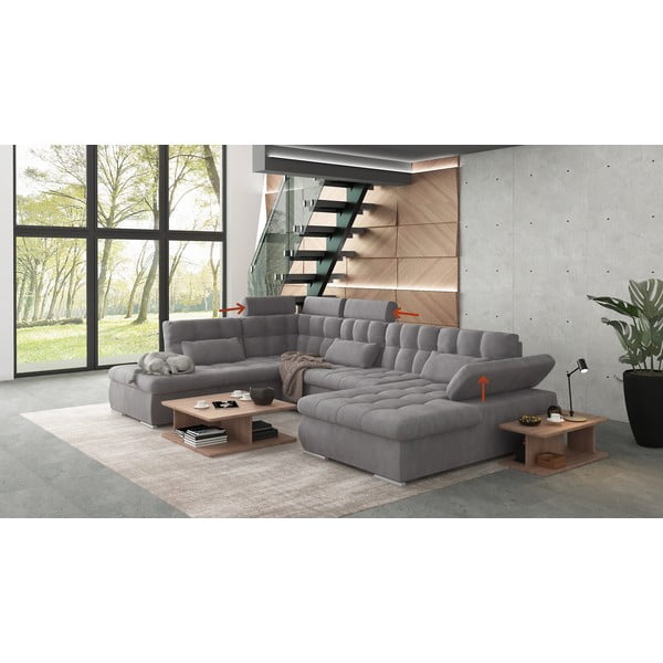 Hall panipaigaga nurgadiivanvoodi (vasak nurk/U-kujuline) Merkur - Ropez-image-1