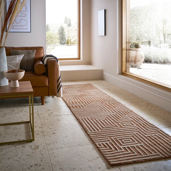 Terrakottapunane vaip 80x300 cm Kylo - Flair Rugs-image-2