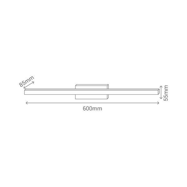 Nástěnné svítidlo s LED světlem ve stříbrné barvě SULION Bula-image-2