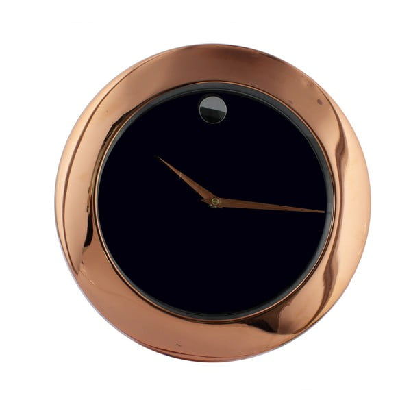Zlatoměděné nástěnné hodiny Hometime Plain, 34 cm