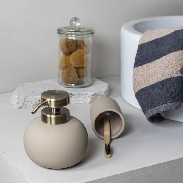 Kreemjas keraamiline tass hambaharjade jaoks Lotus - Mette Ditmer Denmark-image-3